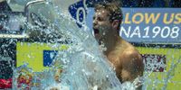 Zane Waddell of South Africa celebrates after winning in the men's 50m Backstroke Final during the Swimming events at the Gwangju 2019 FINA World Championships, Gwangju, South Korea, 28 July 2019.  EPA/PATRICK B. KRAEMER