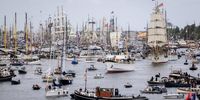 Dozens of boats and ships take part in the Sail-In Parade on the first day of the Sail Amsterdam maritime festival, in Beverwijk, Netherlands, 20 August 2025. During the Sail Amsterdam, around 10,000 vessels are expected to pass through the passage between the IJmeer/Markermeer and the IJ River during the parade of historic ships. The sailing event takes place from 20 to 24 August 2025. This year, Sail's tenth anniversary coincides with the 750th anniversary of the city of Amsterdam.  EPA/SEM VAN DER WAL