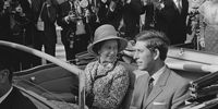 Queen Elizabeth II and Charles, Prince of Wales travel in an open top car in Avignon during a state visit to France, May 1972. (Photo: Reg Lancaster/Express/Hulton Archive/Getty Images)