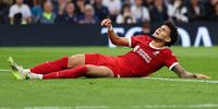 Luis Diaz of Liverpool reacts during the Premier League match between Tottenham Hotspur and Liverpool on 30 September, 2023 in London, England. (Photo: Marc Atkins/Getty Images)