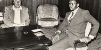 South Africa - 1 December 1976: Steve Biko with United States Sen Dick Clarke, chairman of the Senate subcommittee on Africa, who flew from Lesotho to East London to meet Mr. Biko. (Photo: Gallo Images / Daily Dispatch)