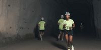 The 60 runners that participated in the World's Deepest Marathon were from 18 countries, with Ledile Dikgale the only woman. (Photo: BecomingX)