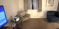 The shoddy room at the Delta Hotel, Milton Keynes,  Buckinghamshire, England. (Photo: Supplied)