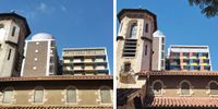 The building behind the Friedenskirche (Church of Peace) in Hillbrow was once hijacked, but it has been renovated as part of eKhaya’s projects. (Photos: Bridget Hilton-Barber)
