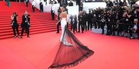 CANNES, FRANCE - JULY 06: Bella Hadid attends the "Annette" screening and opening ceremony during the 74th annual Cannes Film Festival on July 06, 2021 in Cannes, France. (Photo by Vittorio Zunino Celotto/Getty Images for Kering)