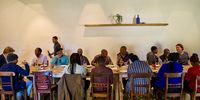 Late lunch at a pre-Covid-19 BLACC Monday farm and cellar tour and tasting. (Photo: Claire Gunn) <br>