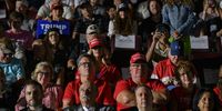 Supporters listen to former US President Donald Trump address a political rally  at Erie Insurance Arena on 29 July 2023 in Erie, Pennsylvania, while campaigning for the Republican Party nomination in the 2024 US election. (Photo by Jeff Swensen / Getty Images)