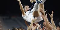 Ali Krieger of FC Gotham celebrates with teammates after winning the NWSL Championship match between OL Reign and Gotham FC at Snapdragon Stadium in San Diego, California, USA, 11 November 2023.  EPA-EFE/CAROLINE BREHMAN