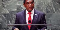 Zambian President Hakainde Hichilema speaks at the United Nations General Assembly in New York City on 21 September 2021. He has set up a debt-management office to ensure future debt is sustainable and launched an audit to ensure services purchased by the state are value for money, according to Isaac Mwaipopo, executive director of Lusaka’s Centre for Trade Policy and Development (Photo: EPA-EFE / Spencer Platt)