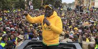 Kenya’s Deputy President and the Kenya Kwanza Coalition presidential candidate William Ruto addresses a crowd of supporters at a political rally at Thika town, in Kiambu, Kenya, on 3 August 2022. (Photo: EPA-EFE / Daniel Irungu)