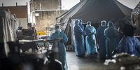 Nurses and doctors working in the triage area. The has been a dramatic increase in the number of frontline staff infected. As the numbers of new confirmed cases rise, many hospitals are exceeding capacity, according to health officials. (Photo: Shiraaz Mohamed)