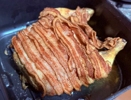 AirFryday: Bacon-wrapped roast chicken with rosemary butter