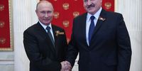 Russian President Vladimir Putin (L) shakes hands with Belarus President Alexander Lukashenko (R) during their meeting in the Kremlin in  Moscow, Russia, 24 June 2020. Alexander Lukashenko arrived in Moscow to attend the military parade marking the 75th anniversary of the victory over Nazi Germany in the World War II which takes place in the Red Square on 24 June 2020, as the traditional troops parade as part of the Victory Day Parade which is annually held on 09 May, was cancelled due to Covid-19 epidemic in Russia.  EPA-EFE/ALEXEY NIKOLSKY / SPUTNIK / KREMLIN POOL MANDATORY CREDIT