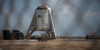 BOCA CHICA, TX - SEPTEMBER 28: SpaceX's Starhopper rocket is seen at the company's Texas launch facility on September 28, 2019 in Boca Chica near Brownsville, Texas. SpaceX CEO Elon Musk is using the Texas facility as part of his efforts to make space travel accessible to the public. (Photo by Loren Elliott/Getty Images)