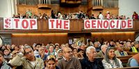 A packed Groote Kerk with over 3500 people for the U.N. Special Rapporteur on Human Rights in the Occupied Palestinian Territories, Francesca Albanese, who addressed interfaith audience in Cape Town on Sunday afternoon, 26 October 2025. (Photo: David Harrison)