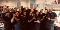 Good vibes at 10.30pm for this LivingRoom kitchen and front-of-house team pic. (Photo: Wanda Hennig)<br>