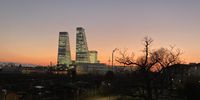 he Roche Towers dominating a winter (February 2023) sunset in Basel, Switzerland.  My view as I read Daily Maverick. Photographer:  Alexandra Scholtz