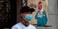 epaselect epa10445216 A man walks in the chicken restaurant, in Shanghai, China, 03 February 2023. Bird flu spreads in Asia, with the first human case reported in Hong Kong. The man, who resided in Mainland China, was in critical condition while admitted for treatment last November. This week, Hong Kong’s Centre for Health Protection (CHP)  announced the monitoring of a human case of bird flu (H5N6). Since October last year, Japan reported 60 HPAI outbreaks, while South Korea confirmed 63 outbreaks, all liked to the H5N1 serotype.  EPA-EFE/ALEX PLAVEVSKI