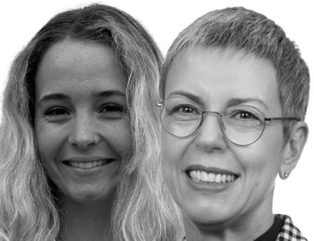 Abigail Wood and Linda Theron