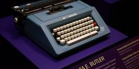 A typewriter used by science-fiction author and pioneer Octavia Butler is on display at the temporary exhibit Afrofuturism: A History of Black Futures at the Smithsonian National Museum of African American History and Culture on March 24, 2023 in Washington, DC. The exhibit assembles more than 100 objects from music, film, television, comic books, fashion, theater, literature and more that covers more than a century of Afrofuturism. (Photo by Chip Somodevilla/Getty Images)