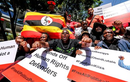 Uganda’s jailed opposition leader is ‘seriously ill’ and should be released for proper treatment, his wife says