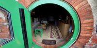 The entrance of a Hobbit house in the village of Rakova Noga, near Kresevo, Bosnia and Herzegovina, 13 June 2023. Marija Milicevic, a geological and mining engineer, and her three sisters, Vedrana, Milijana  and Valentina have built the tourist resort 'Hobbiton', based on the film series 'The Lord of the Rings' and represents a new tourist attraction in Bosnia and Herzegovina. The Milicevic sisters used natural materials for the construction of the Hobbit houses, which are also environmentally friendly. Tourists from the region and other European countries have already started visiting the village.  EPA-EFE/FEHIM DEMIR