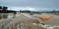 A flooded river near Lesodi Village in Bakenberg. February 2025.<br> (Photo: Jessica Babich)