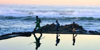 [Father and sons gone fishing]. Photographer: [Jurgens de Jager].