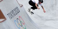 TOKYO, JAPAN - AUGUST 04: Melissa Williams of Team South Africa competes during the Women's Skateboarding Park Preliminary Heat on day twelve of the Tokyo 2020 Olympic Games at Ariake Urban Sports Park on August 04, 2021 in Tokyo, Japan. (Photo by Jamie Squire/Getty Images)