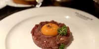 My tablemate Bob Dixon’s wagyu tartare. (Photo: Tony Jackman)<br>