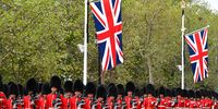 Coldstream Guards ahead of the State Funeral of Queen Elizabeth II on September 19, 2022 in London, England. Elizabeth Alexandra Mary Windsor was born in Bruton Street, Mayfair, London on 21 April 1926. She married Prince Philip in 1947 and ascended the throne of the United Kingdom and Commonwealth on 6 February 1952 after the death of her Father, King George VI. Queen Elizabeth II died at Balmoral Castle in Scotland on September 8, 2022, and is succeeded by her eldest son, King Charles III.  (Photo: Anthony Devlin / Getty Images)