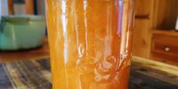 A good apricot jam must have a stain-glass-like quality to it, it should be bright and light when you hold it up to the light.