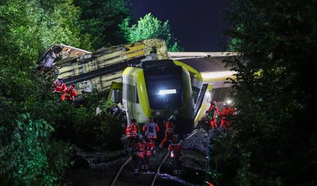 Three people killed in train crash in Germany, police say