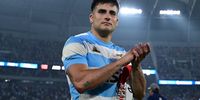 Tomas Albornoz of Argentina celebrates winning the Rugby Championship 2024 match between Argentina and South Africa at Estadio Unico Madre de Ciudades on 21 September 2024 in Santiago del Estero, Argentina. (Photo: Rodrigo Valle / Getty Images)