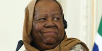 South African Foreign Minister Naledi Pandor attends a joint press conference with Iranian Foreign Minister Hossein Amir-Abdollahian after their meeting in Tehran, Iran, on 22 October 2023.  EPA-EFE / Abedin Taherkenareh)
