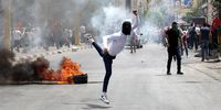 epa09217848 Palestinian protesters clash with Israeli troops at the city center of the West Bank city of Hebron, 21 May 2021. After 11 days of fighting a ceasefire came into effect between Israel and militants in Gaza strip under an Egyptian initiative for an unconditional ceasefire. At least 232 Palestinians were killed in the Israeli offensive according to Palestinian health ministry, while at least 12 Israelis killed in rocket attacks from Gaza.  EPA-EFE/ABED AL HASHLAMOUN