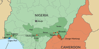 A map showing illegal logging routes from Cameroon through Nigeria. (Graphic: Supplied by GroundUp)