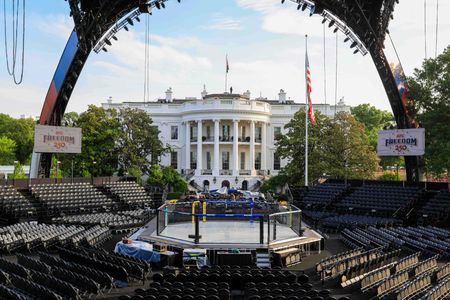 Trump's grand sporting season begins with UFC fights on White House lawn