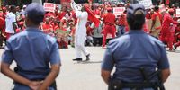 Economic Freedom Fighters supporters protest during a march in Pretoria against State Capture on 2 November 2016. (Photo: Gallo Images / Beeld / Felix Dlangamandla)