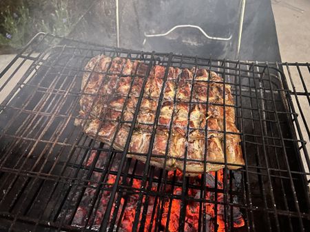 What’s cooking today: Whole lamb flank on the braai