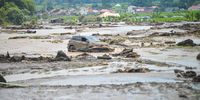 A damaged car is seen in an area affected by heavy rain brought flash floods and landslides in Agam, West Sumatra province, Indonesia, May 12, 2024, in this photo taken by Antara Foto. Antara Foto/Iggo El Fitra/via REUTERS ATTENTION EDITORS - THIS IMAGE HAS BEEN SUPPLIED BY A THIRD PARTY. MANDATORY CREDIT. INDONESIA OUT. NO COMMERCIAL OR EDITORIAL SALES IN INDONESIA.