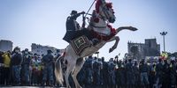 epaselect epa09569391 An Ethiopian horse rider performs during a rally held to show support for the government and the Ethiopian National Defense Force (ENDF), in their effots against the Tigray Peoples Liberation Front (TPLF) and Oromo Liberation Army (OLA), in Addis Ababa, Ethiopia, 07 November 2021. According to a report released 03 November 2021 by the UN high commission for Human Rights, war crimes and other crimes against humanity have been conducted by both sides in the year long bloody civil war. A nationwide state of emergency has been declared in Ethiopia following advances south through the Amhara region towards the capital city Addis Ababa by the TPLF.  EPA-EFE/STR