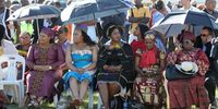 President Jacob Zuma's Wives Nompumelelo  MaNtuli, Thobeka Madiba, Gloria Ngema, Nonkululeko Mhlongo and his ex-wife Nkosazana  Dlamini Zuma. (Photo by Gallo Images/ Sunday Sun / Khaya Ngwenya)