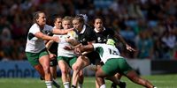 Bok centre Zintle Mpupha tackles Black Ferns' Renee Holmes (Photo: Dan Istitene/Getty Images)