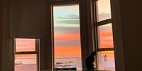 Triple sunset from my bedroom bay window. Photographer: Chris Von Ulmenstein