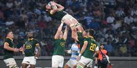Ruan Nortjé of South Africa in action against Argentina at Estadio Unico Madre de Ciudades on 21 September 2024 in Santiago del Estero, Argentina. Nortjé is one of several Bok players who have taken their game to the next level since their call-up. (Photo: Juan Jose Gasparini / Gallo Images)