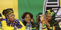 Nkosazana Dlamini Zuma declines nomination with Pemmy Majodina and Angie Motshekga at Nasrec Expo Centre at the 55th ANC National Elective Conference on 18 December 2022. (Photo: Felix Dlangamandla)