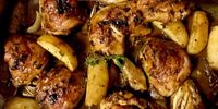 Tony Jackman’s chicken and potato tray bake. (Photo: Tony Jackman)<br>