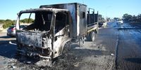 Seven vehicles have allegedly been burned by Nyanga taxi drivers this morning.Five of the vihicles were in Govan Mbeki road and two were in Klipfontein road.This started after some of the taxis in Nyanga were impounded last week and yesterday about 30 of them,the police are monitoring the situation. Photo: Xabiso Mkhabela