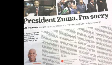 Art of apologia: Citizen editor's sorry letter to President Zuma